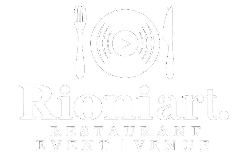 The RioniArt wordmark and vinyl-record icon on its own
